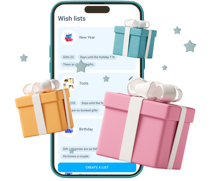 Phone with gifts