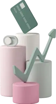 Credit card and chart