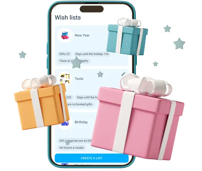 Phone with gifts